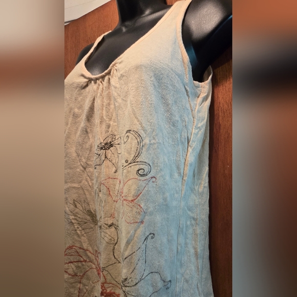 O'Neill Tanktop Beautiful Artistic Sketch/drawing Design SzM - Picture 5 of 9